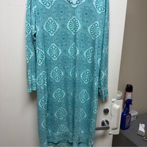 Coolibar Women's Blue Patterned Tunic dress